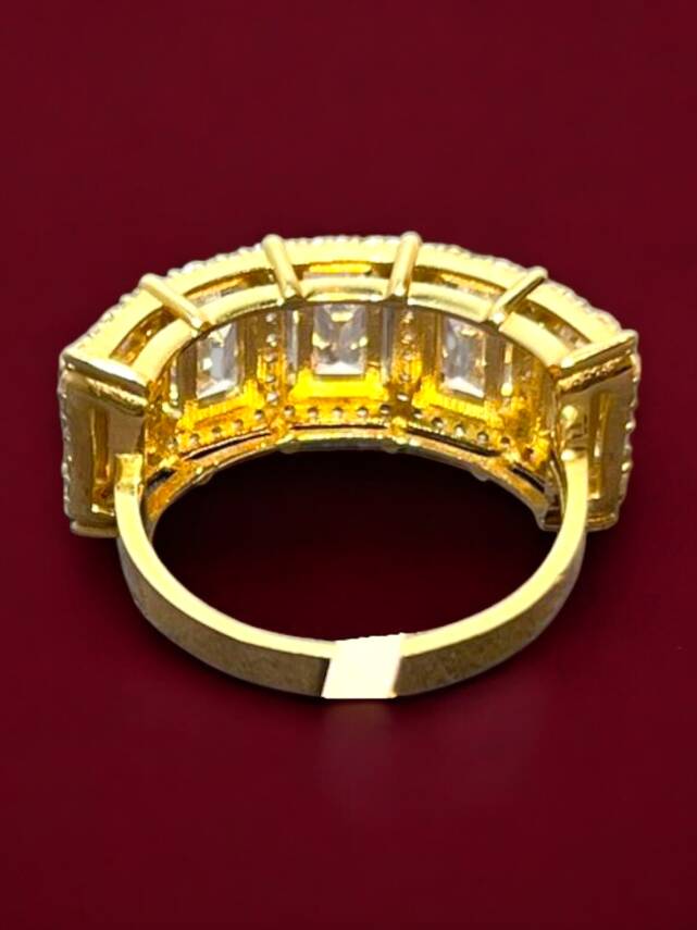 14 Ayar Altın Beştaş Baget Yüzük - 7