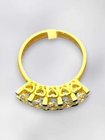 14 Ayar Altın Beştaş Yüzük - 5