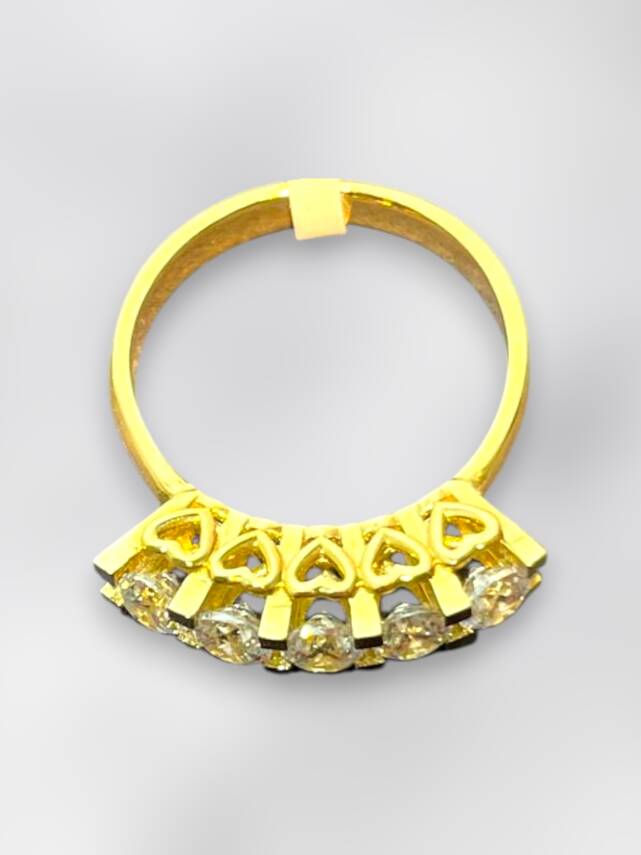 14 Ayar Altın Beştaş Yüzük - 5