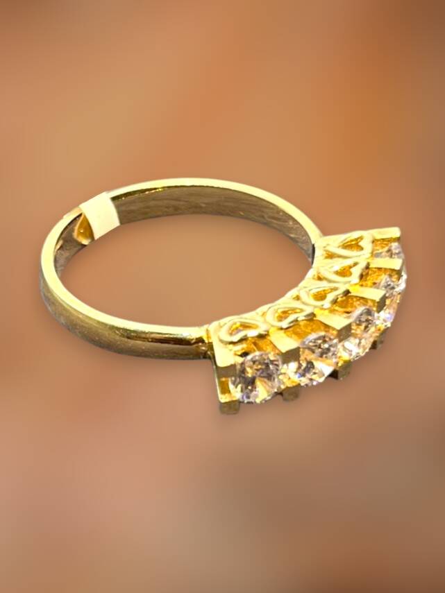 14 Ayar Altın Beştaş Yüzük - 8