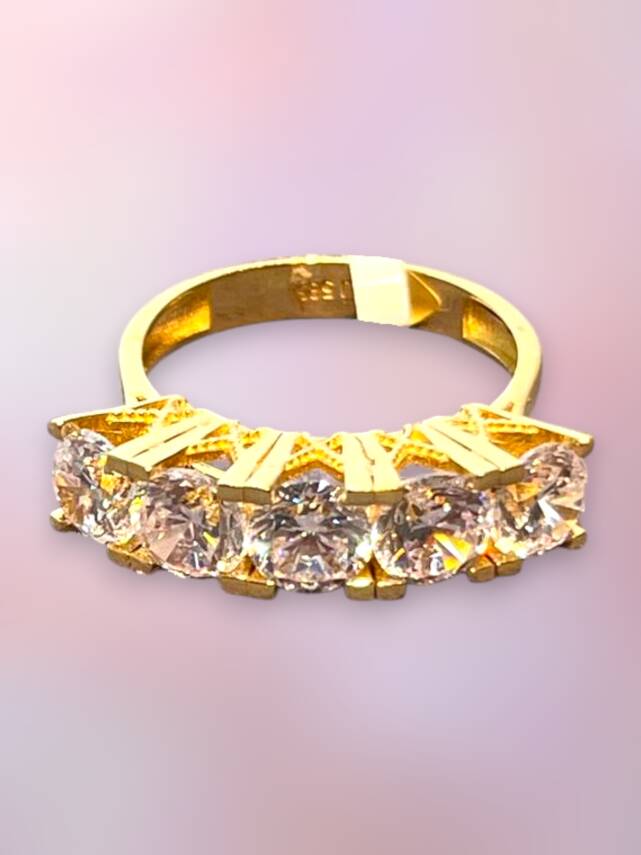 14 Ayar Altın Beştaş Yüzük - 1