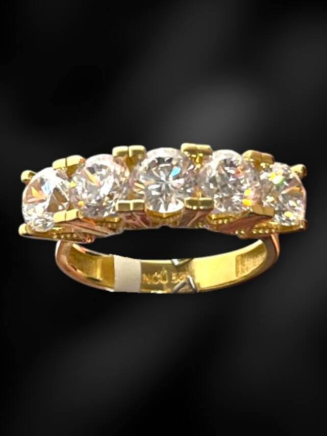 14 Ayar Altın Beştaş Yüzük - 2