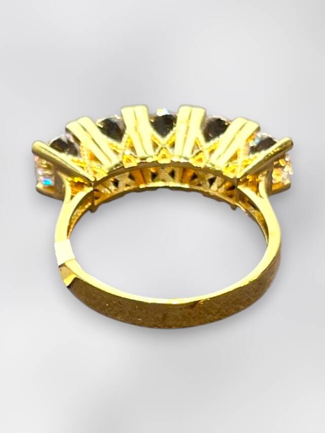 14 Ayar Altın Beştaş Yüzük - 7