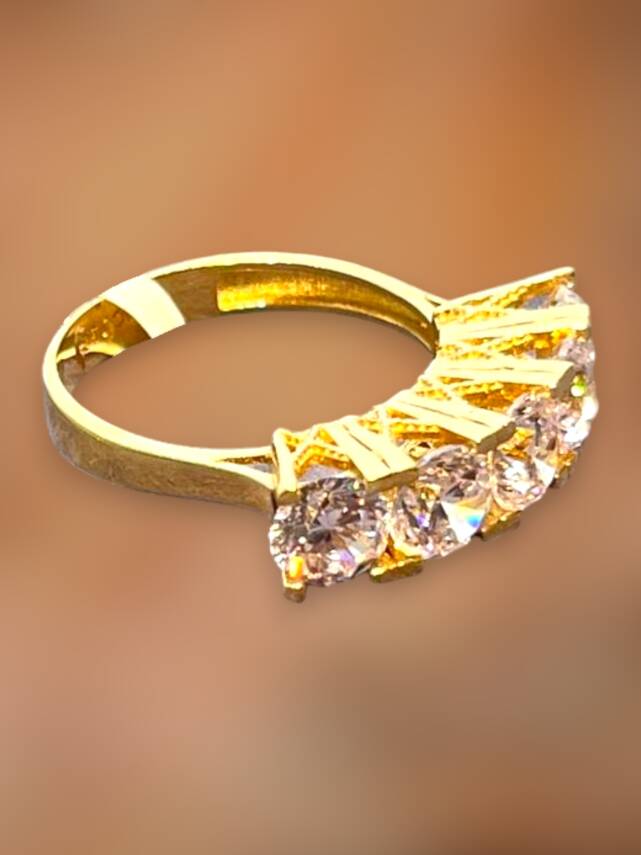 14 Ayar Altın Beştaş Yüzük - 5