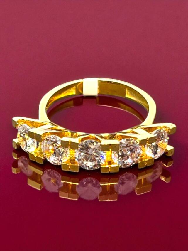 14 Ayar Altın Beştaş Yüzük - 1