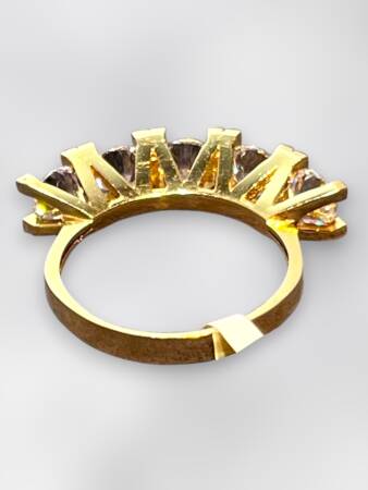 14 Ayar Altın Beştaş Yüzük - 7