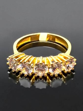 14 Ayar Altın Beştaş Yüzük - 