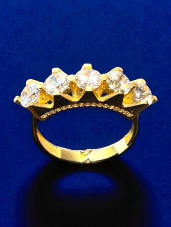 14 Ayar Altın Beştaş Yüzük - 5