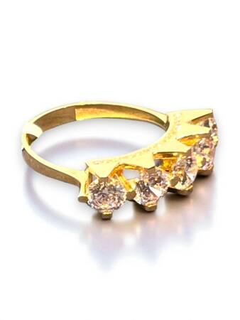 14 Ayar Altın Beştaş Yüzük - 6