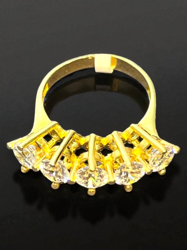 14 Ayar Altın Beştaş Yüzük - 7