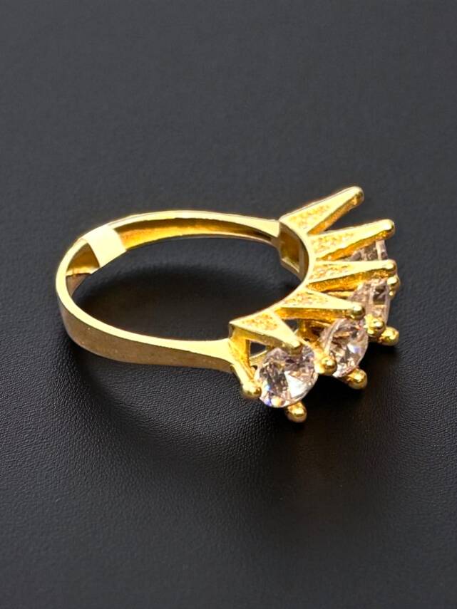 14 Ayar Altın Beştaş Yüzük - 6