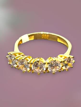 14 Ayar Altın Beştaş Yüzük - 2