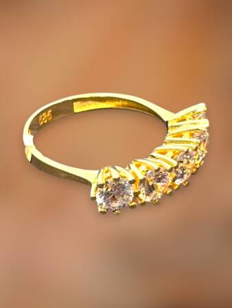 14 Ayar Altın Beştaş Yüzük - 4