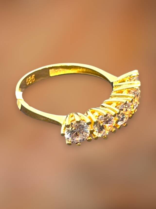 14 Ayar Altın Beştaş Yüzük - 4