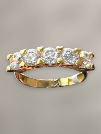 14 Ayar Altın Beştaş Yüzük - 