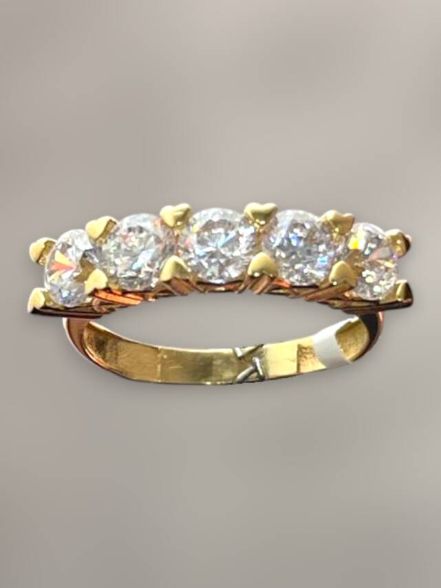 14 Ayar Altın Beştaş Yüzük - 1