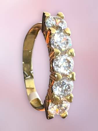 14 Ayar Altın Beştaş Yüzük - 3