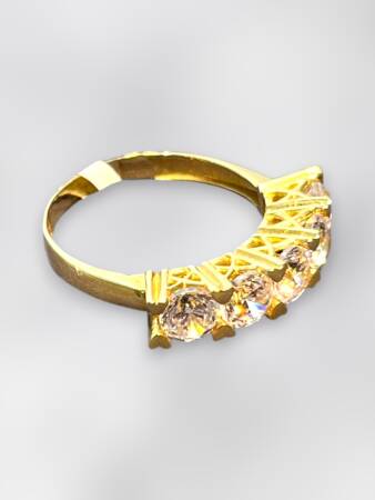 14 Ayar Altın Beştaş Yüzük - 6