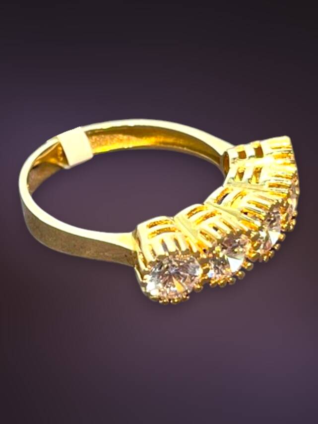 14 Ayar Altın Beştaş Yüzük - 4