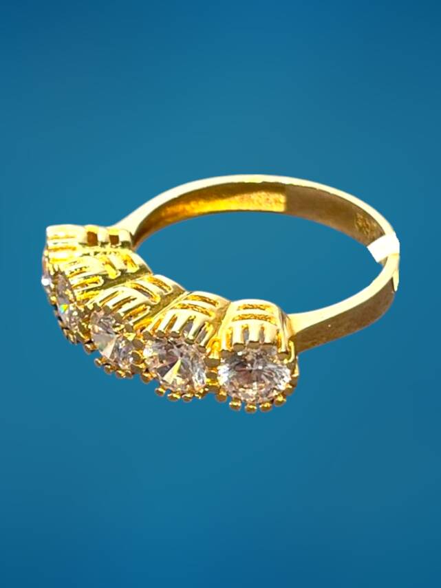 14 Ayar Altın Beştaş Yüzük - 6