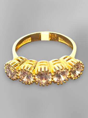 14 Ayar Altın Beştaş Yüzük - 2