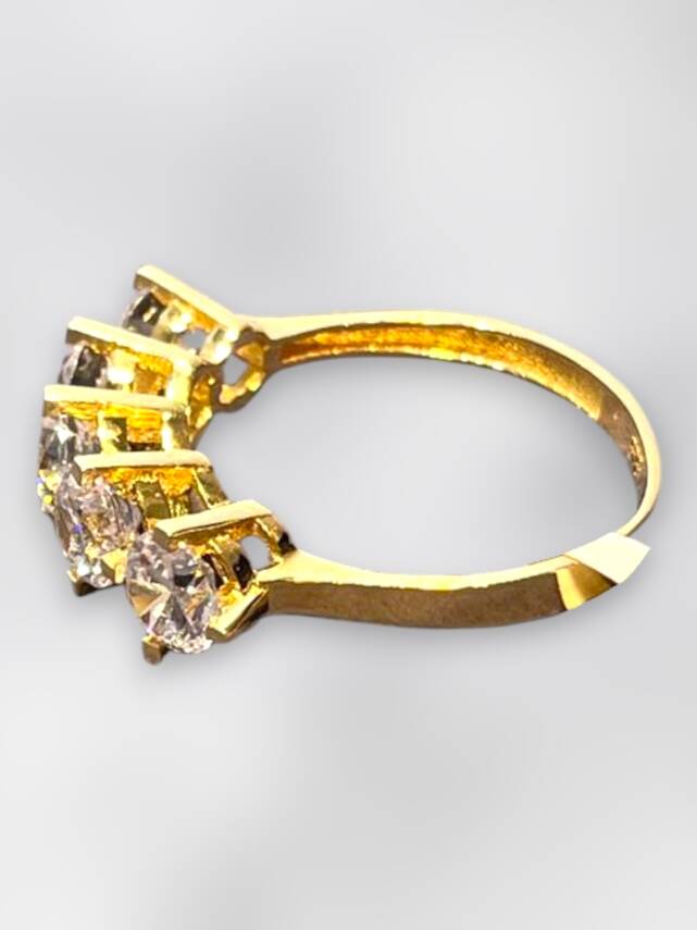 14 Ayar Altın Beştaş Yüzük - 6