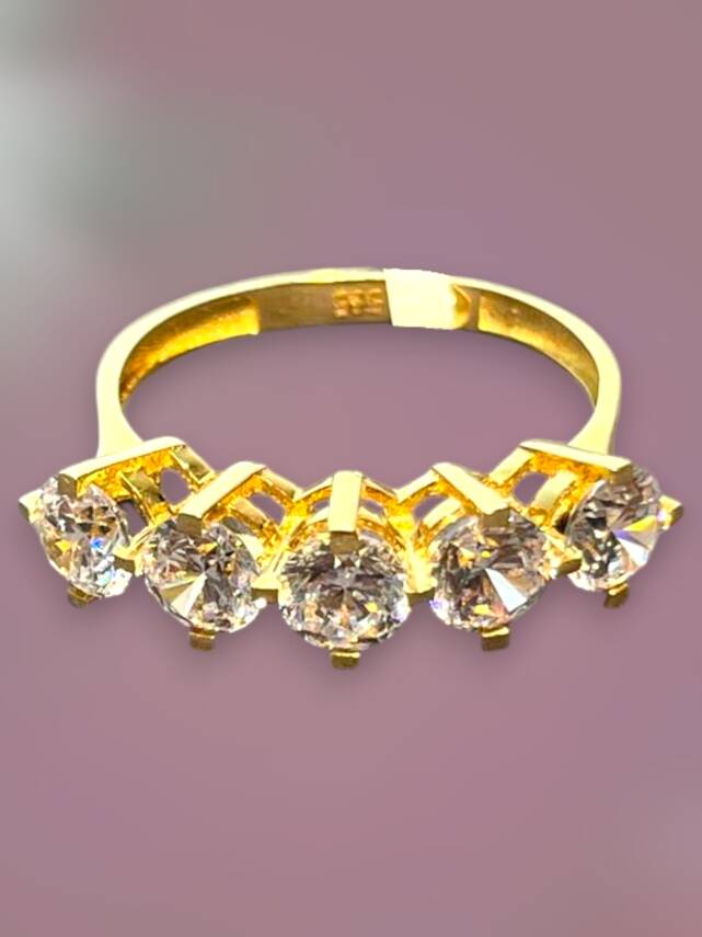 14 Ayar Altın Beştaş Yüzük - 1