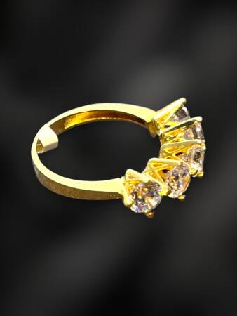 14 Ayar Altın Beştaş Yüzük - 6