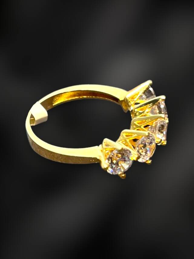 14 Ayar Altın Beştaş Yüzük - 6