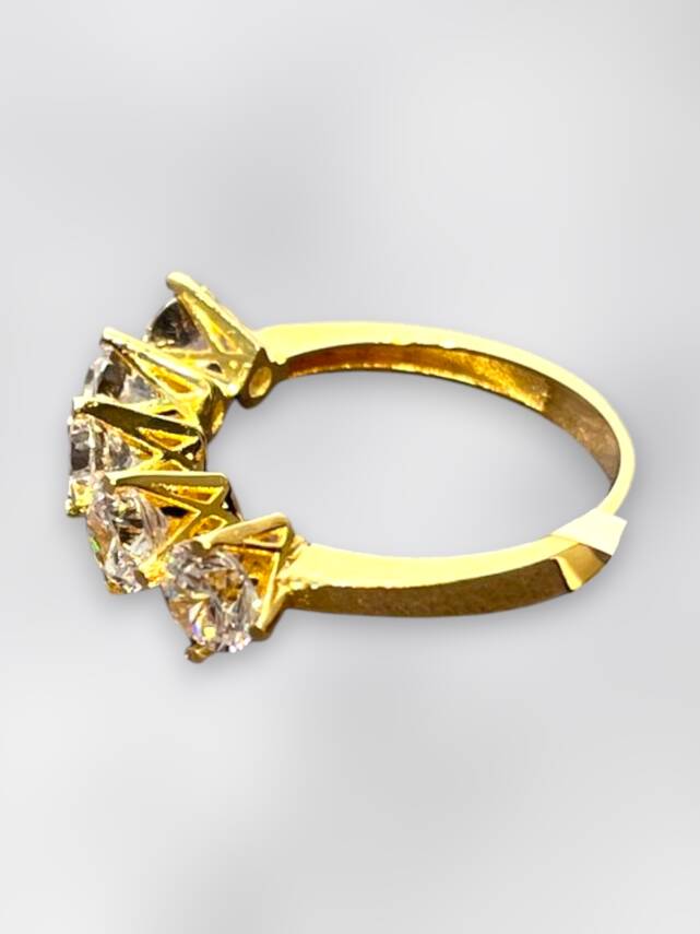 14 Ayar Altın Beştaş Yüzük - 4