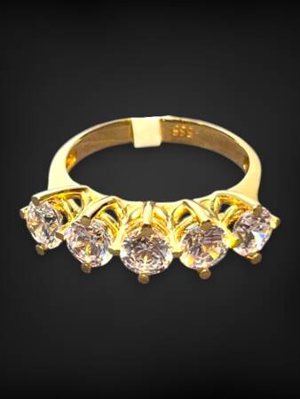 14 Ayar Altın Beştaş Yüzük - 