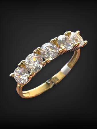 14 Ayar Altın Beştaş Yüzük - 