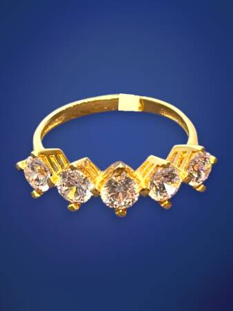 14 Ayar Altın Beştaş Yüzük - 