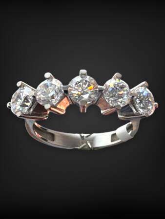 14 Ayar Altın Beştaş Yüzük - 