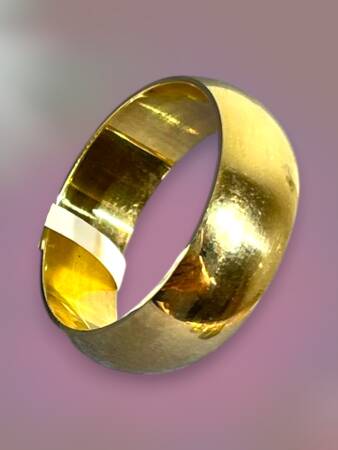 14 Ayar Altın Bombeli Alyans - 6