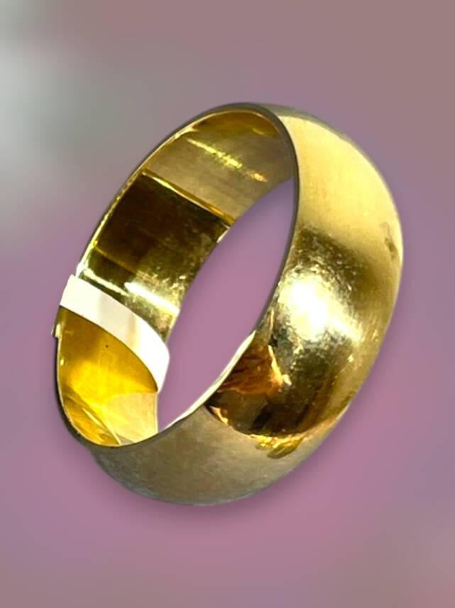 14 Ayar Altın Bombeli Alyans - 6