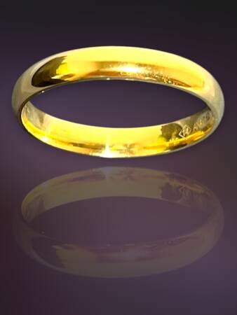 14 Ayar Altın Bombeli Alyans - 