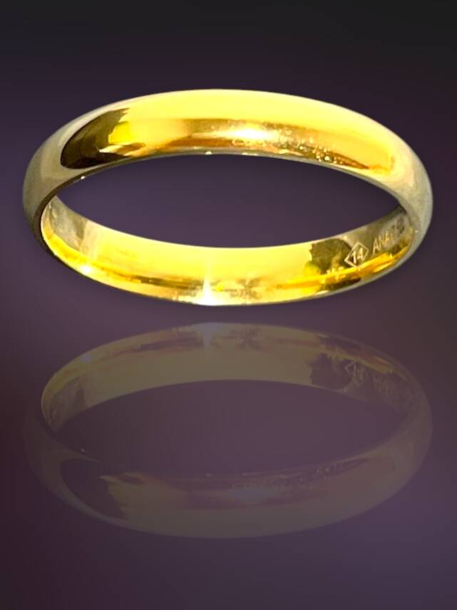 14 Ayar Altın Bombeli Alyans - 1