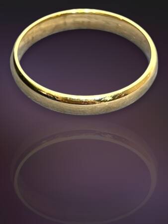 14 Ayar Altın Bombeli Alyans - 3