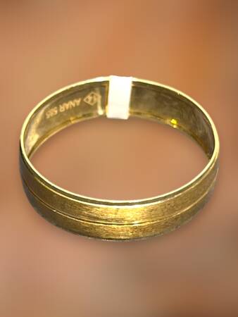 14 Ayar Altın Unisex Çizgili Alyans - 2