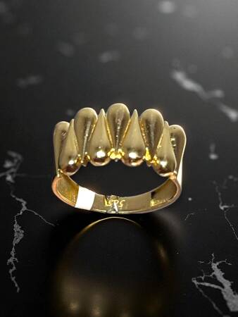 14 Ayar Altın Damla Yüzük - 7