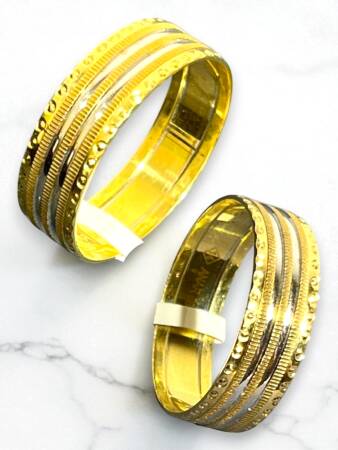 14 Ayar Altın Desenli Alyans - 3