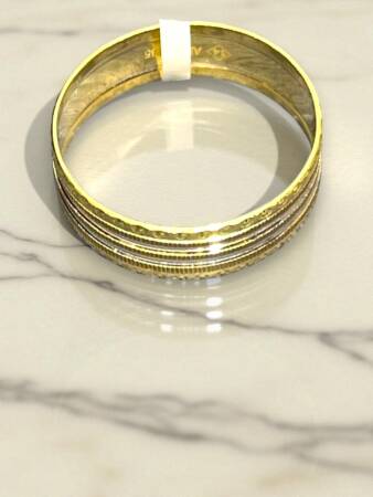 14 Ayar Altın Desenli Alyans - 4