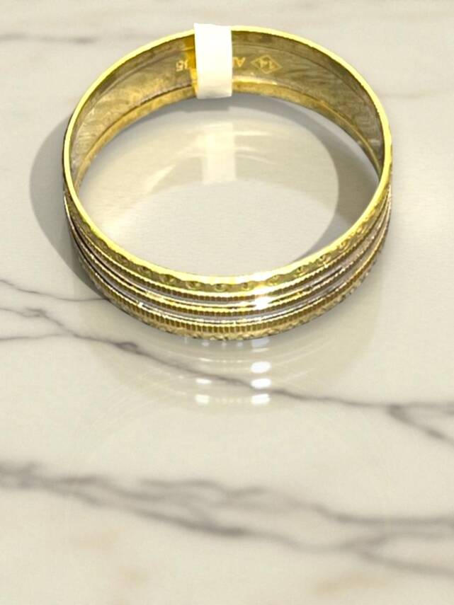 14 Ayar Altın Desenli Alyans - 4