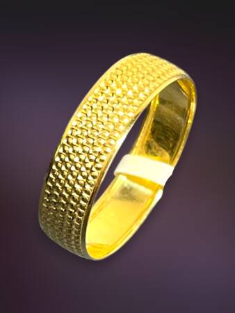 14 Ayar Altın Desenli Alyans - 