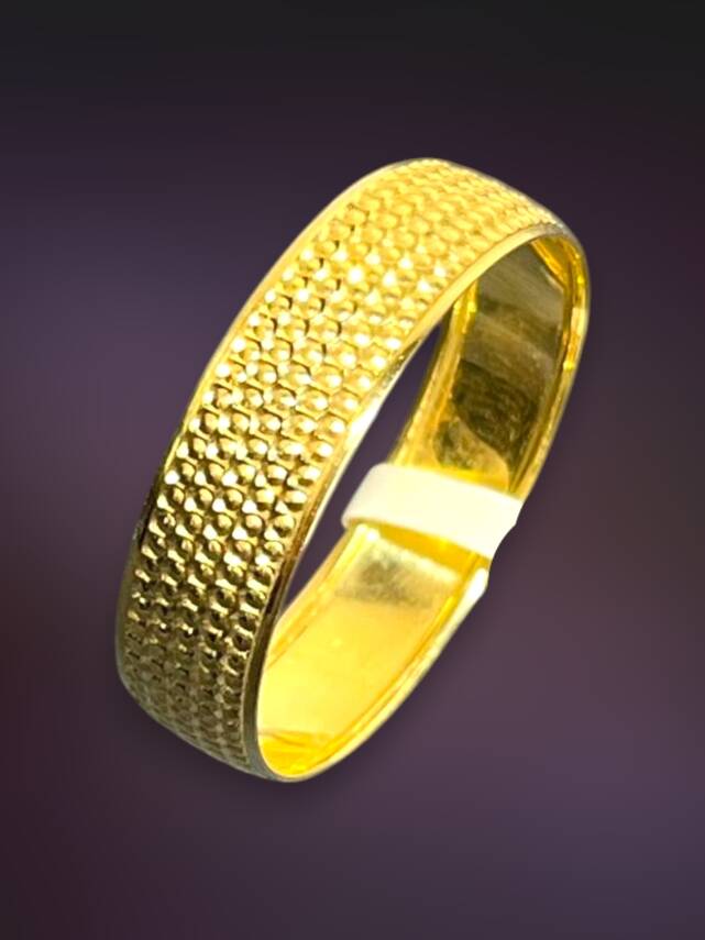 14 Ayar Altın Desenli Alyans - 1