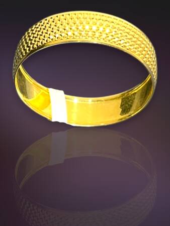 14 Ayar Altın Desenli Alyans - 3