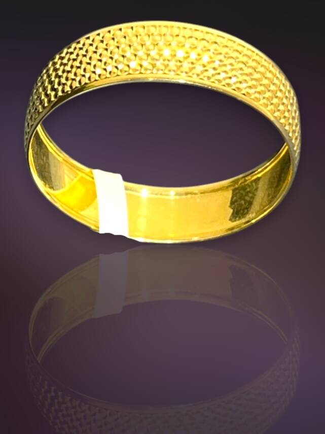 14 Ayar Altın Desenli Alyans - 3