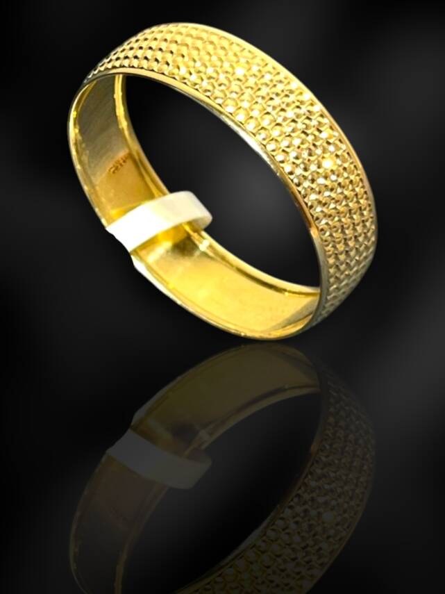 14 Ayar Altın Desenli Alyans - 4