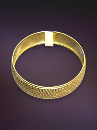 14 Ayar Altın Desenli Alyans - 5